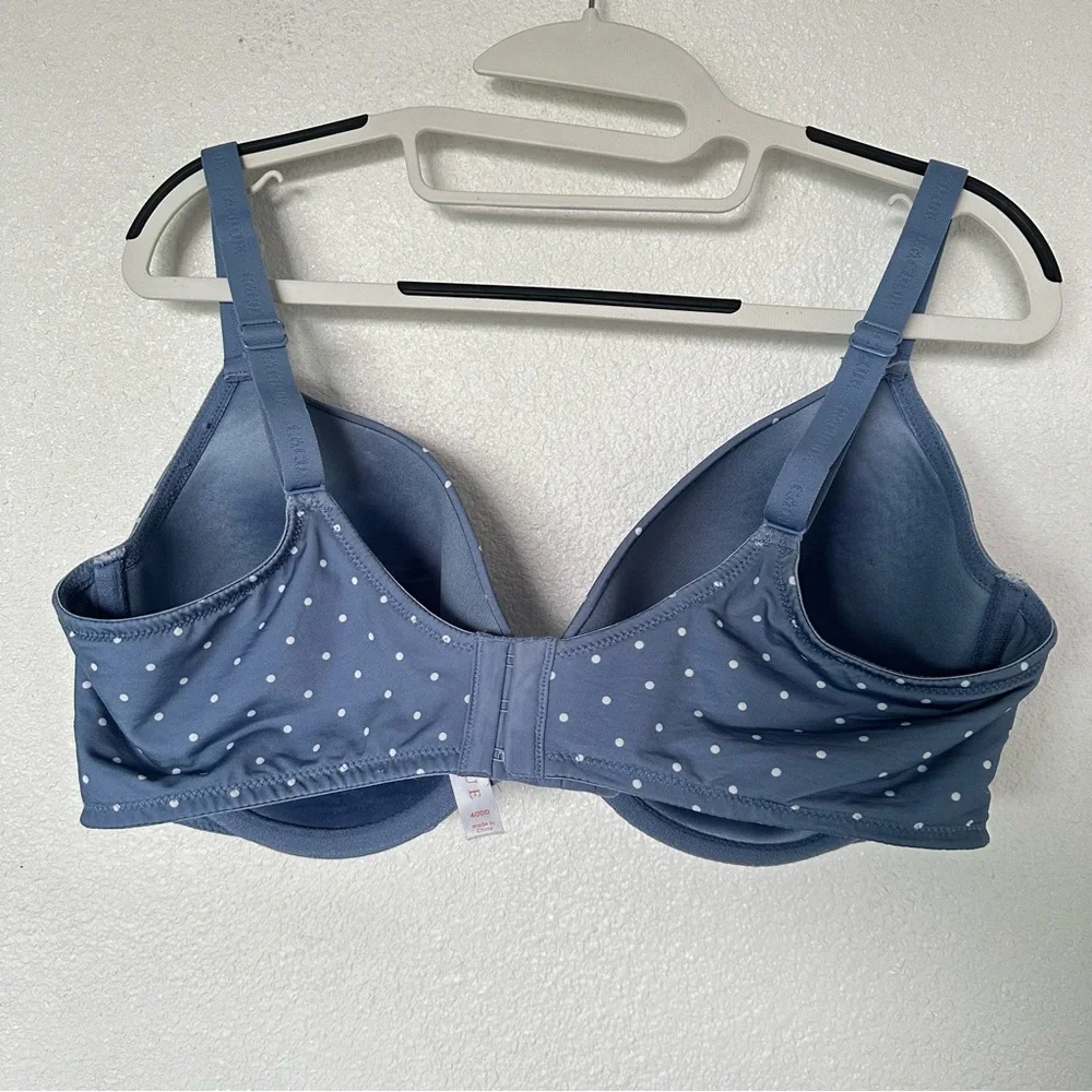 Cacique Polka Dot Print Lightly Lined T-Shirt Bra‎ Size 40DD